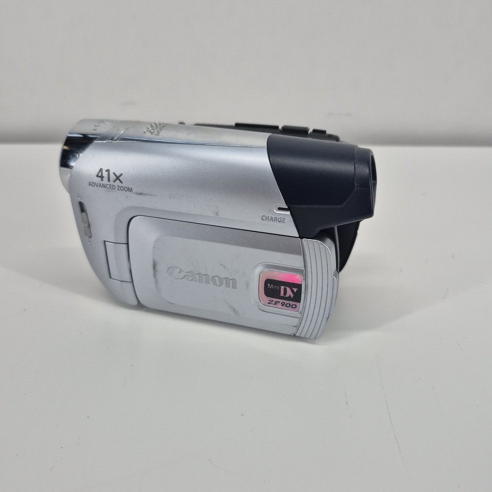 Canon ZR900 MiniDV Camcorder Digital Video Camera 41x Zoom Untested No Battery